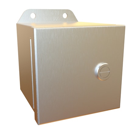 Hammond 1/4 Turn Latch Electrical Enclosures, 4 in H, 4 in D, 4 in W, NEMA 4X, 316 Stainless Steel EJ444S16